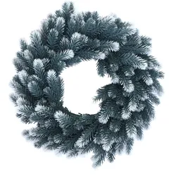 Künstlicher Kranz MCW-O98, Türkranz Tischkranz, Deko künstlich Ø 60cm ~ Tanne mit Schnee