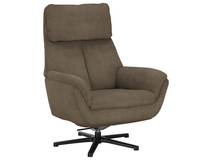 Beldomo Style Relaxsessel, Graubraun, Metall, 79x108x89 cm, Fussart wählbar, Stoffauswahl, Wohnzimmer, Sessel, Relaxsessel