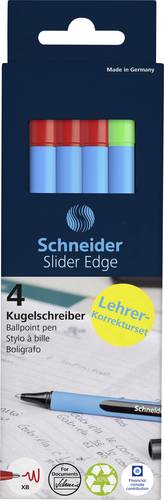 Schneider Schreibgeräte Kugelschreiber Slider Edge XB 4er Stiftebox, Lehrer-Korrekturset 152272 Kugelschreiber 4St.