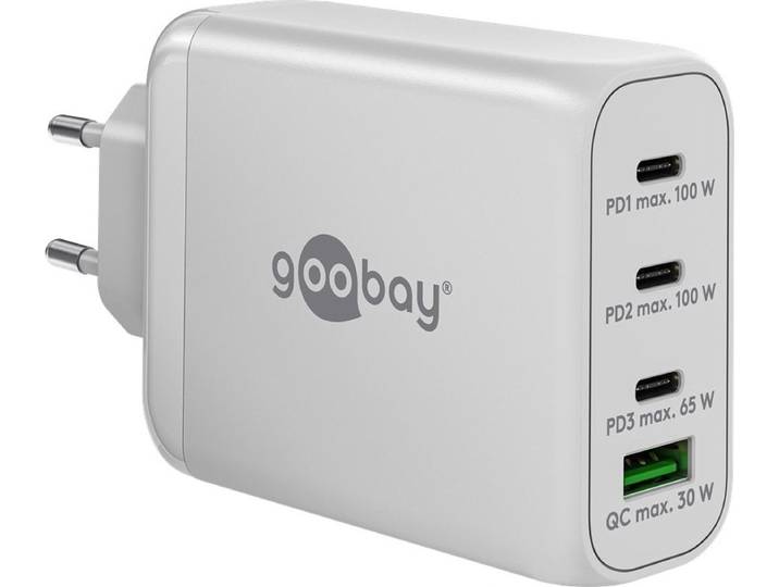 Goobay 65556 - Thuislader - 4-poorts USB-C PD 100W - GaN