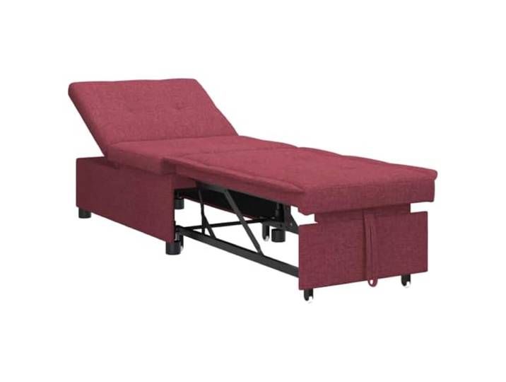 KKgypkn Ausziehsofa Weinrot 194x50x82 cm Stoff Verstellbare Rückenlehne, 3 Liegepositionen, Schlaffunktion, Polyester-Mischung, Rollen