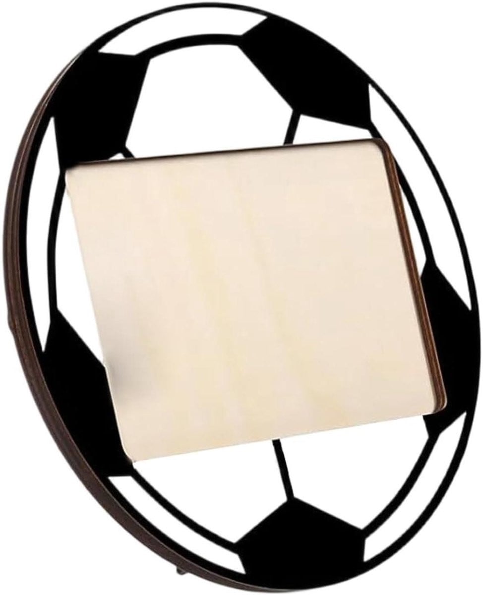 Houten Fotolijst met Voetbal Thema voor Sport Decoratie, Houtkleur, 20 cm