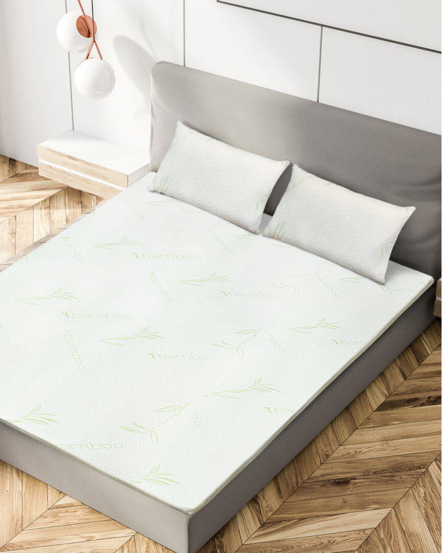 White Noise Emlen 2cm Memory Foam Mattress Topper Kingsize (5')