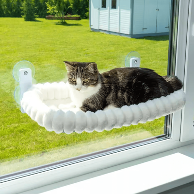 Inspire Curations SunnyView Window Cat Hammock Bed white