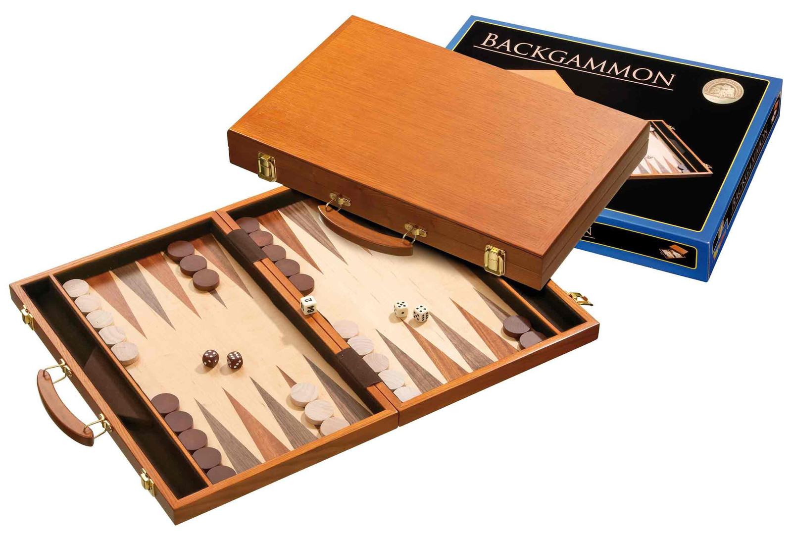 Philos Backgammon houten speldoos Ithaka B/D: 45 x 29,5 cm