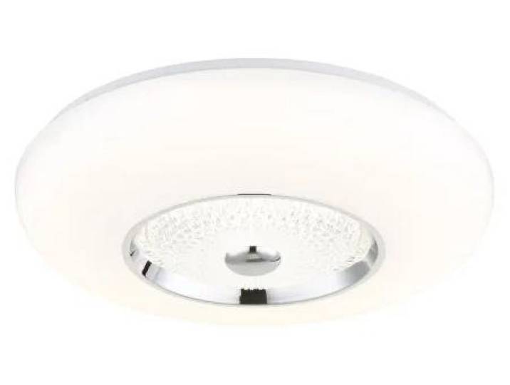 Plafonnier LED\, cristal\, blanc\, CCT\, D 48\,5 cm