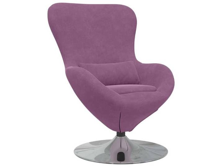 Fauteuil œuf - VIDAXL - pivote à 360°- design moderne - Violet Velours 63x73x90 cm F4164