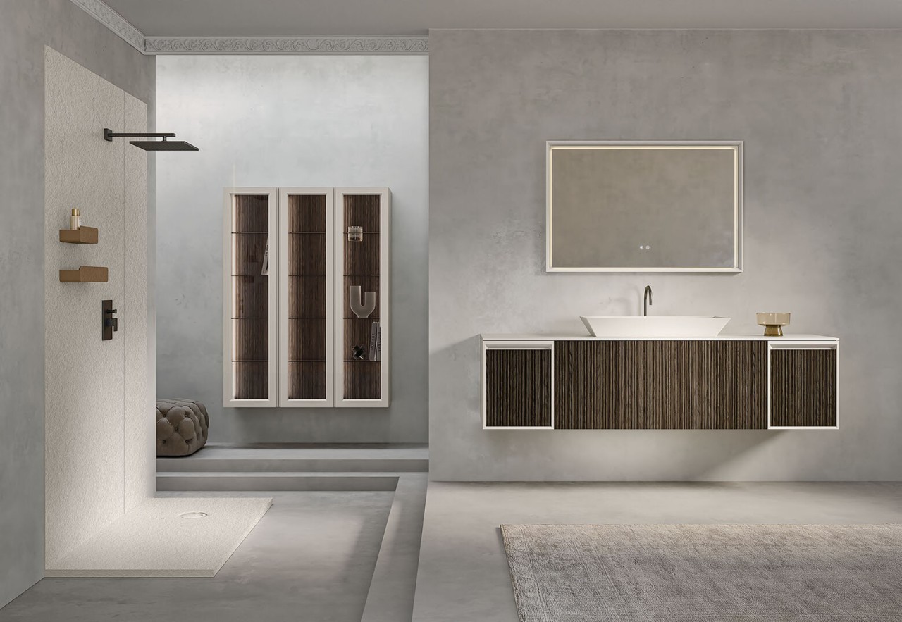 Fiora Möbel 2 Schubladen Classic Marco Liso Concrete 1000x501x500 ULMCMERC04