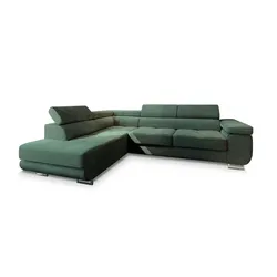 MASSENO Ecksofa mit Schlaffunktion Apiro ¦ grün ¦ Maße (cm): B: 277 H: 90