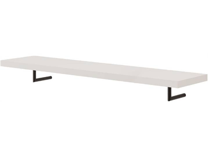 Wandregal HOME AFFAIRE Arrocco: Dekorative Metallelemente in Schwarz, Wohnzimmer,Wandregal , weiss (weiß), B/H/T: 130cm x 30cm, 1 Stk. offenes Fach, Regale, Wandregal, B/T: 130/30 cm, in 2 farben erhältlich, ideal für jede Wohnung