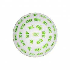 Dice4friends Würfel - D100 - White/Green 306077