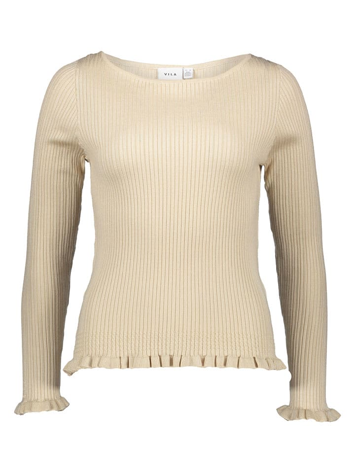 Vila Longsleeve in Creme - S