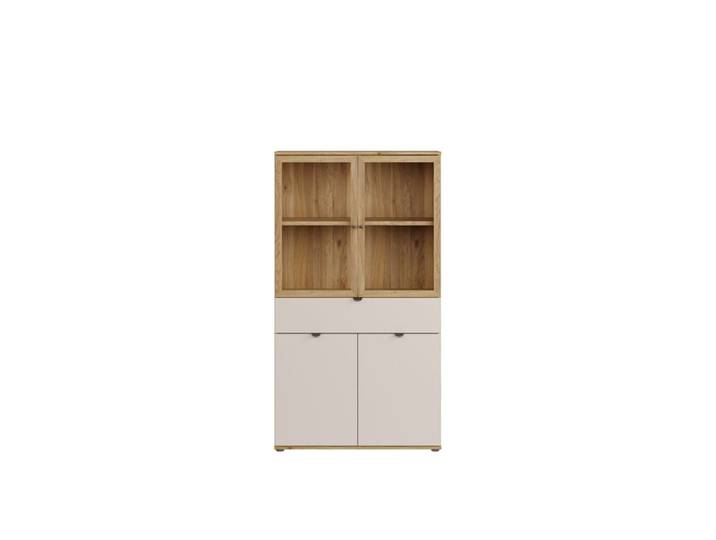 Vitrine UNIK Imitation chêne / grège