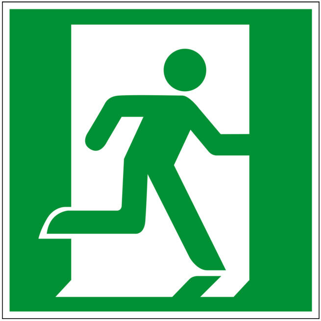 Panneau de signalisation Eichner Chemin de fuite sortie de secours 20 x 20 cm PVC (9225-14061-020)
