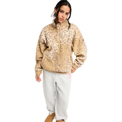 Fleecepullover ROXY "Jive Talking Bonded", Damen, Gr. XS, beige (wild side), Obermaterial: 100% Polyester., Sweatshirts Fleecepullover