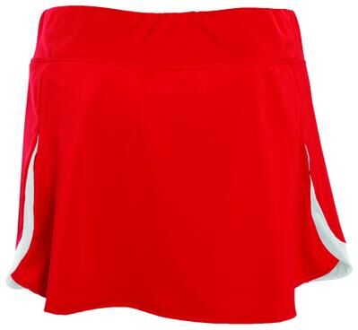 Augusta Sportswear AG2411 Girls Action Color Block Skort in Red/White size Large   Polyester/Spandex Blend 2411