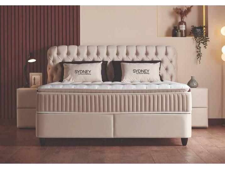 abc bedding Boxspringbett SYDNEY - Luxus Stauraumbett, Boxbett Komfortbett, Funktionsbett mit Bettkasten