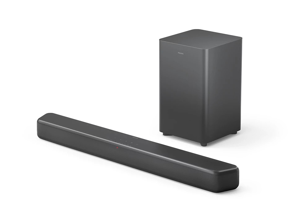 Philips Soundbar 2.1 TAB5309/10 mit kabellosem Subwoofer grau