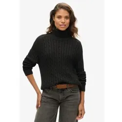 Superdry für Damen. W6110614A Kabel Rollbrücke grau (S), Schwarz, Lässig, Baumwolle