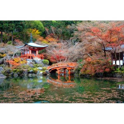 Fototapete PAPERMOON "Japanischer Garten", bunt, B:4,5m L:2,8m, Vlies, Tapeten