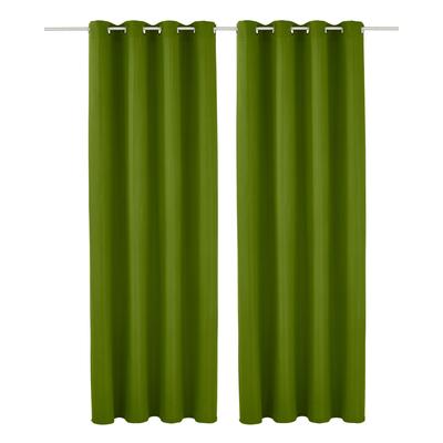 Vorhang OTTO HOME "Raja" Gr. 1, grün, B:140cm H:145cm, Polyester, Recyceltes Material, Gardinen, Blickdichtes Material, Einfache Montage, Pflegeleicht, Ösen Aufhängung, Topseller