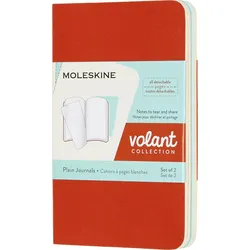 Moleskine Volant Blanko Notizbücher XS orange und himmelblau 2 St.