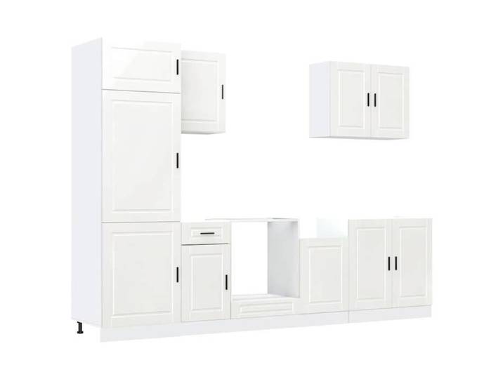 Maison Exclusive - Ensemble de 7 meubles de cuisine Porto blanc brillant