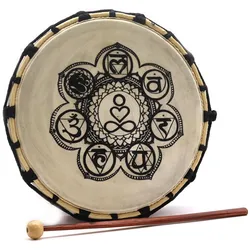 Chakra Shamanic Drum with Stick - 25cm
