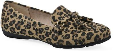 Women's Gush Driving Mocassin by Cliffs in Tan Leopard Fabric (Size 7 M)