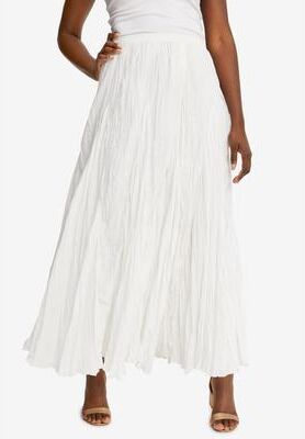 Plus Size Women's Flowing Crinkled Maxi Skirt by Jessica London in Black (Size 22)