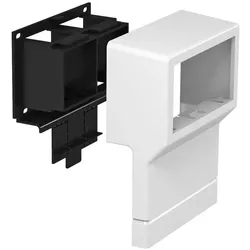 OBO 6199461 Geräteträger 2-fach für Modul 45, PVC, reinweiß, RAL 9010