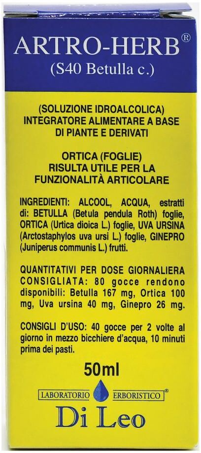 LABORATORIO ERBORISTICO D ARTRO HERB S40 BETULLA 50ML