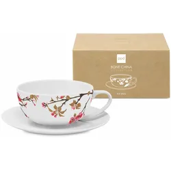Fiori Rossi Bone China T-Mug, Kaffeetasse, Becher, Tasse, Bone China, 350 ml, 163702532
