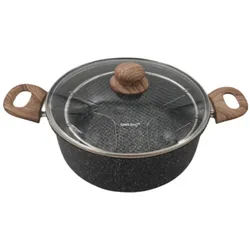 Kinghoff Garnek Marmurowy Z Koszem Do Smażenia Kh-1985 4l, Pfanne + Kochtopf, Schwarz