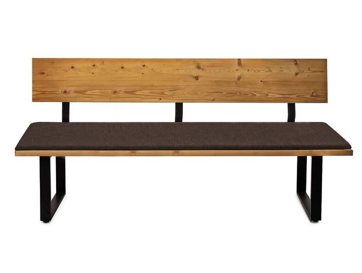 CURBY Sitzbank, rustikale Altholzoptik, Material Massivholz