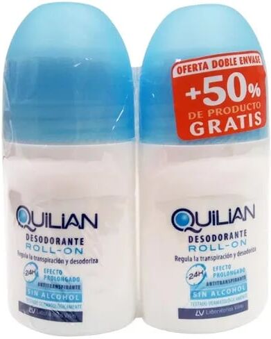 Quilian DESODORIZANTE ROLL-ON 75ml + 75ml (+50% Grátis) 2 Un