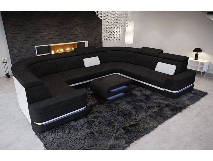 Couchlandschaft Positano U-Form in Stoff