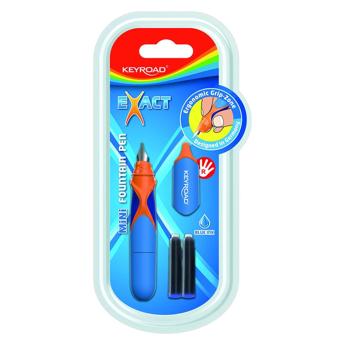 Keyroad Füllfederhalter, mini, 2 kostenlose blaue patronen, blister, farbmischung (2x) (40962387)