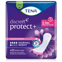 TENA DISCREET Inkontinenz Einlagen normal night 20 St