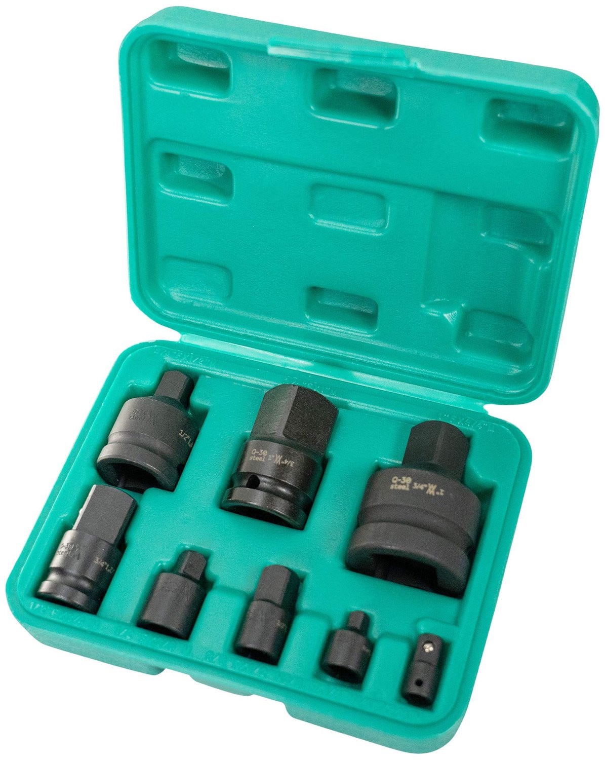 Dopsleutel Adapterset - 8-delig - Chroom-vanadium staal