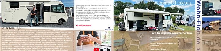 Axis Wohnmobil mieten bei Wohnfloh.de Flyer - Zeit für exklusive Abenteuer deLuxe