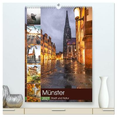 Münster - Stadt und Natur (hochwertiger Premium Wandkalender 2027 DIN A2 hoch), Kunstdruck in Hochglanz