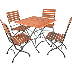 Gartenmöbel-Set Wien 5-tlg. klappbar Holz