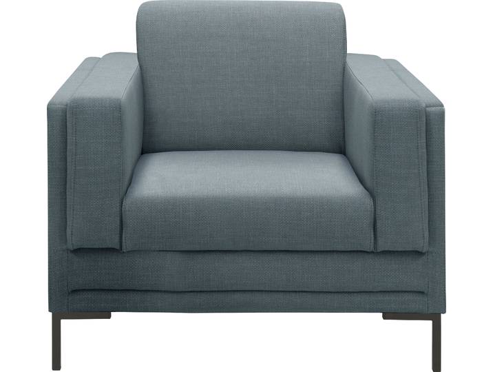Sessel LOOKS VII , blau (petrol), B:97cm H:82cm T:90cm, 100% Polyester, LOOKS BY WOLFGANG JOOP, Sessel, Sessel, klare Linien, edles Design