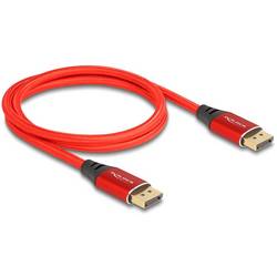 Delock DisplayPort Anschlusskabel DisplayPort Stecker 1 m Rot 80631 16K UHD, vergoldete Steckkontakte, dreifach geschirmt DisplayPort-Kabel