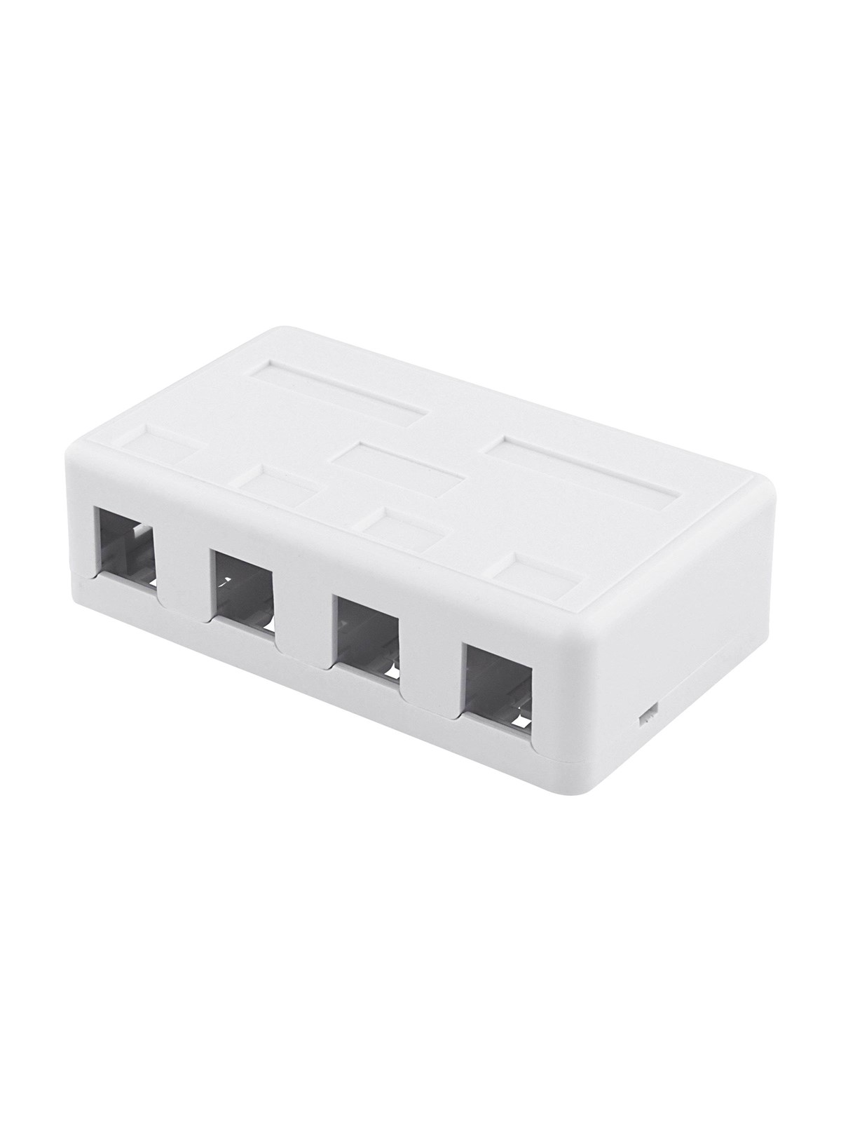 Deltaco Surface Mount Box For Keystone 4 ports White