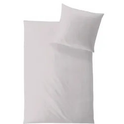 Hefel Bettwäsche Classic Uni silber Kissenbezug 40x60 cm