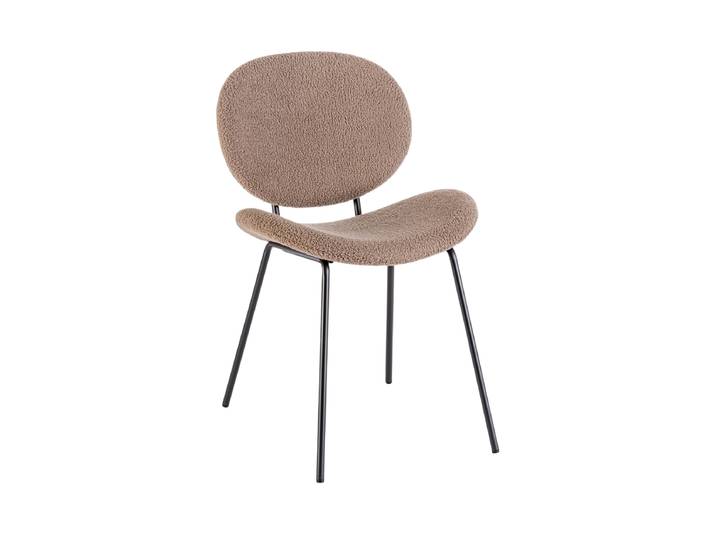Design Esszimmerstuhl „Maddie“ Bouclé Braun Bizzotto