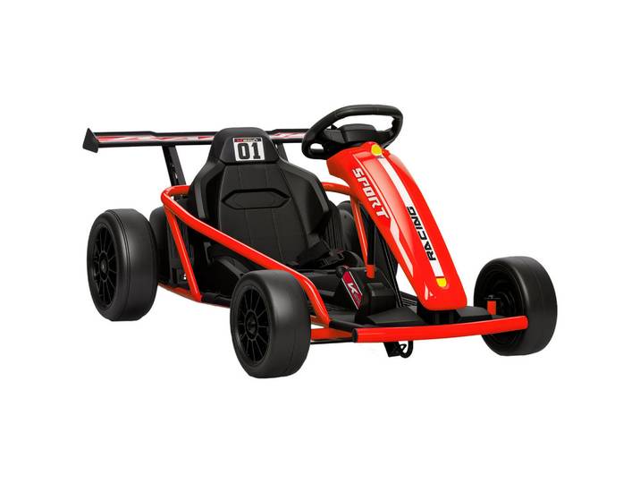ComfortXL Go-Kart De-13130 Drift-Modus Rot, Kunststoff, 77x54x119 cm, Freizeit & Co, Gartenspielzeug, Kinder-Elektrofahrzeuge