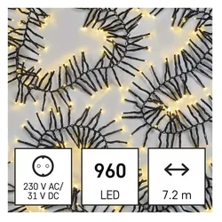 Emos, Lichterkette, LED-Cluster-Lichterkette (7.20 m)